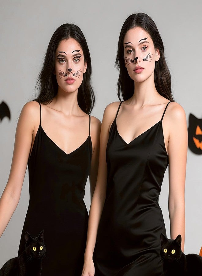 Jacnkb Cat Face Jewels Cat Face Stickers Costume Accessories Face Gems Jewels All In One Halloween Headpiece Stick On - Image 4