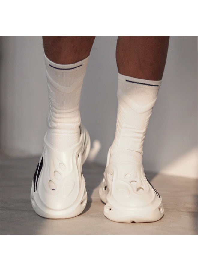 ELEPHANTBOAT® Running Socks For Men, 3 Pairs Pack Cushioned Athletic Sports Socks, Thickened Heel & Toe, Breathable Mesh, White, Anti-Slip, Left/Right Specific, Fitness - White - Image 5