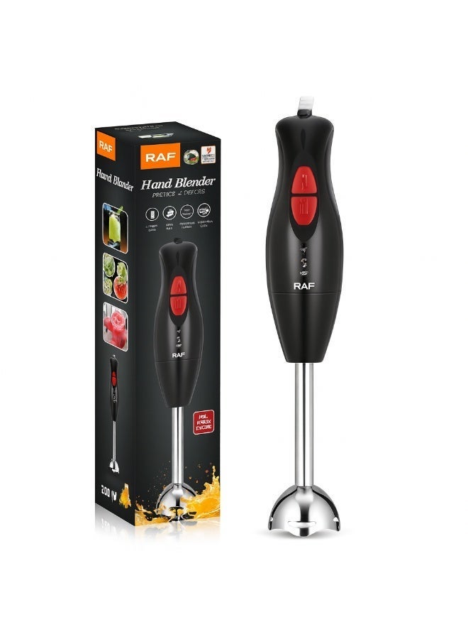 آر إيه أف خلاط يدوي من راف، محرك قوي بقوة 300 واط، إعدادان للسرعة، شفرات من الفولاذ المقاوم للصدأ وعمود قابل للفصل، مثالي للحساء والصلصات وأطعمة الأطفال - سهل التنظيف، ضمان 3 سنوات - Image 1