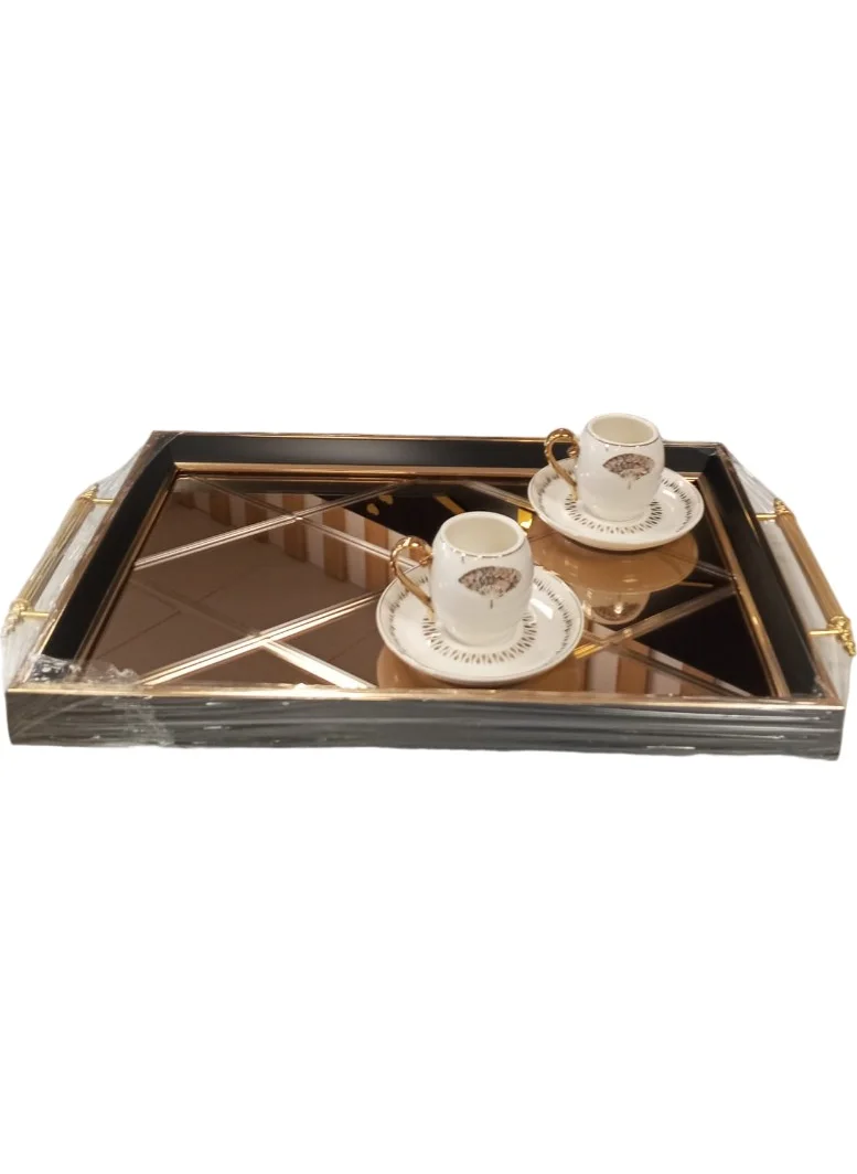 Ete Hometex Luxury Tea Presentation Tray E190 Bronze Mirror 8696474231683