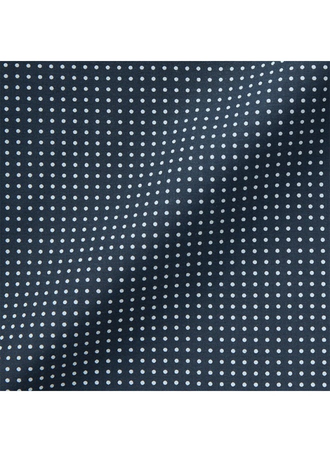MUJI Muji Men's Lyocell Front Open Flat Angle Pants Fae43c4a Navy Blue Pattern M  - Image 3