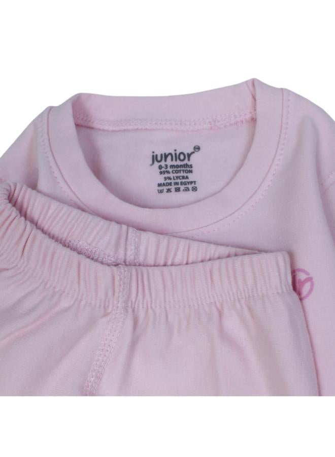 Junior Baby Girls Cotton Thermal Set – Pink - Image 3