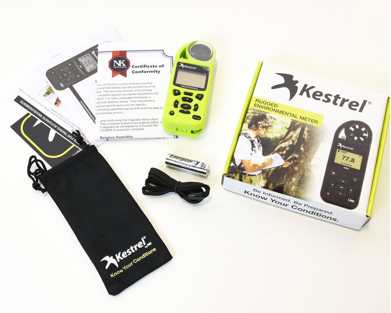 Kestrel 5200 Professional Environmental Meter Non-LiNK, HiViz Green - Image 5