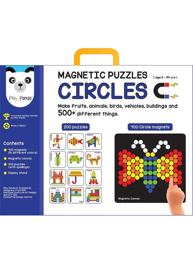 Play Panda Magnetic Puzzles : Circles - Includes 400 Magnets, 200 Puzzles, Magnetic Board, Display Stand - for Boys and Girls - pzsku/ZA614FBA533BB262BCBDAZ/45/_/1737806544/3ec14923-95a4-405c-b27a-01b652624aab