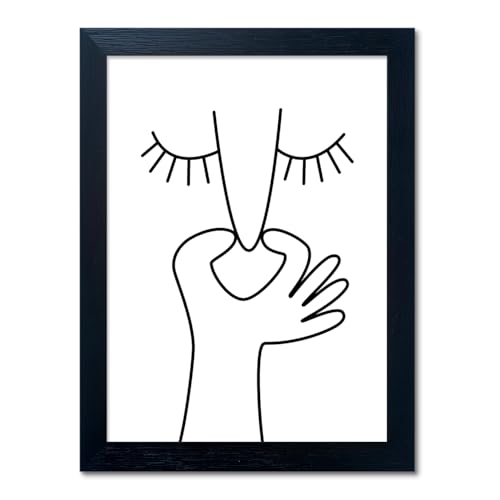 Melpa Art Framed Black and White Bathroom Wall Art Funny Bathroom Wall Decor Signs Bad Smell Toliet Print Painting Decor Canvas Artwork - Image 1