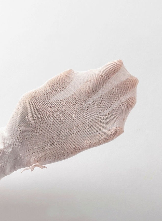 Dave & Bella Girls Textured White Tights with Butterfly Applique - Image 5