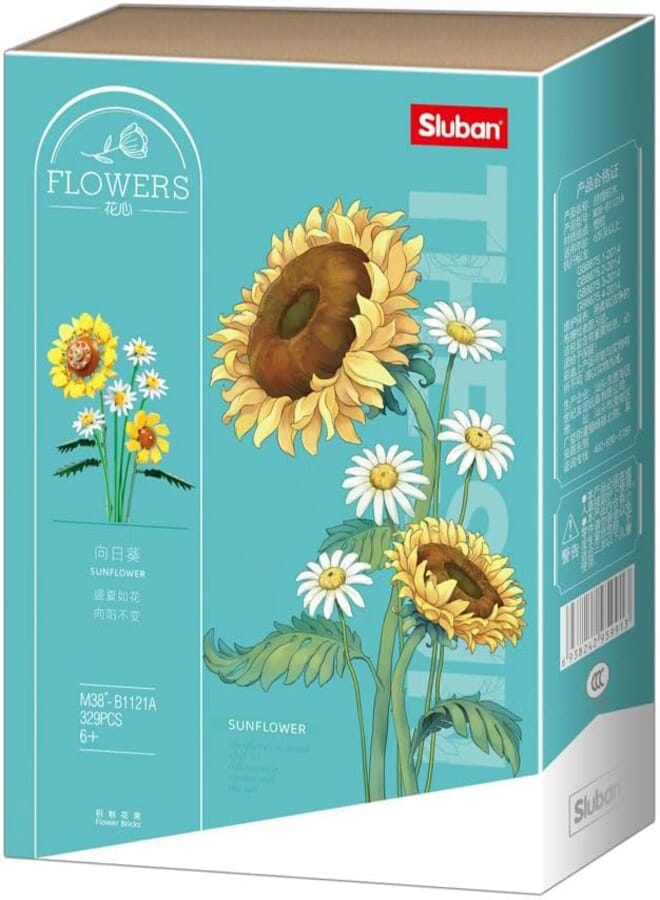 Sluban Flowers-Sunflower 329pcs 12+ boy toys, girl toys, birthday gift, Christmas gift, growth, fun, for kids.