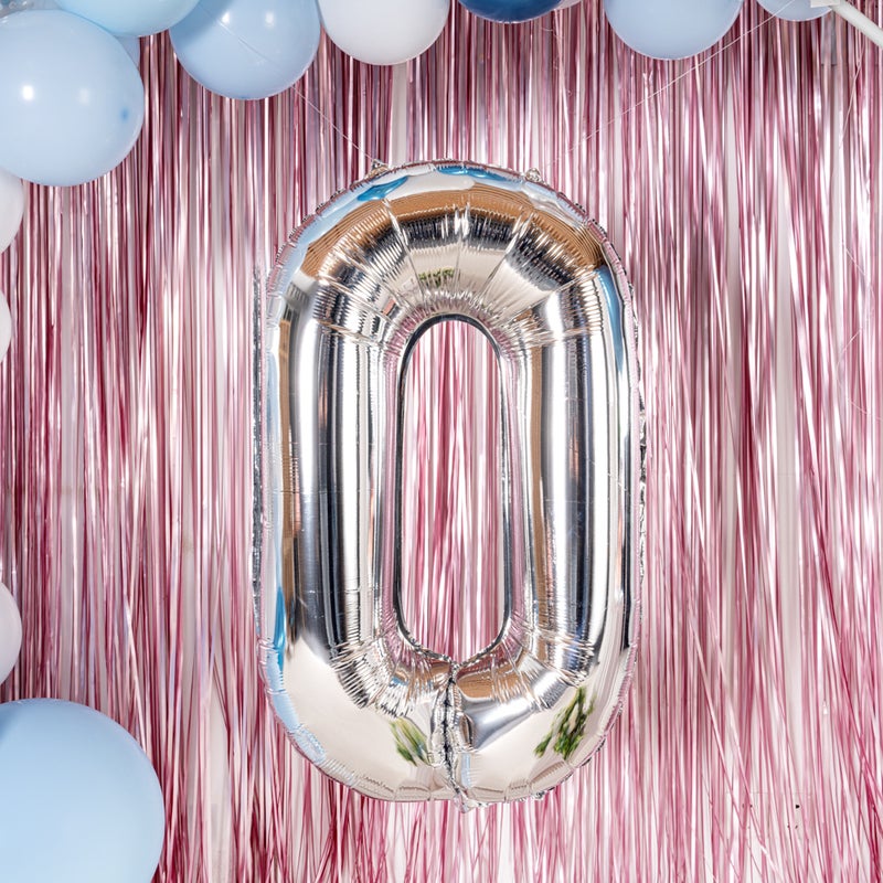 Restaurantware بالون حروف بالونيفاي 40 بوصة، بالون حروف كبير - حرف O، بالون ميوار فضي ذاتي الإغلاق، حلقة تعليق، زينة لعيد الميلاد، الزفاف، أو التخرج - Image 3