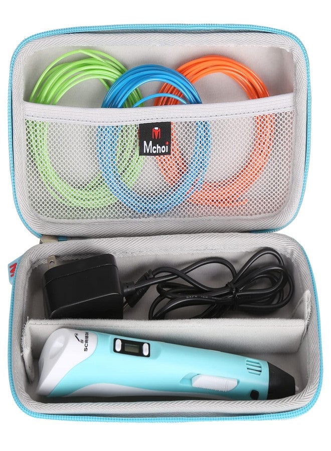 Mchoi Hard Carrying Case Suitable for SCRIB3D P1 Advanced 3D Printing Pen, Shockproof Waterproof Blue 3D Pen Protective Case, Case Only - Image 1