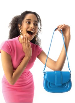 Mokobara MOKOBARA The Serif Handbag Vegan Leather Top Handle Stylish Women Shoulder Bag Top Handle Purse (Blue'd Up)  - Image 2