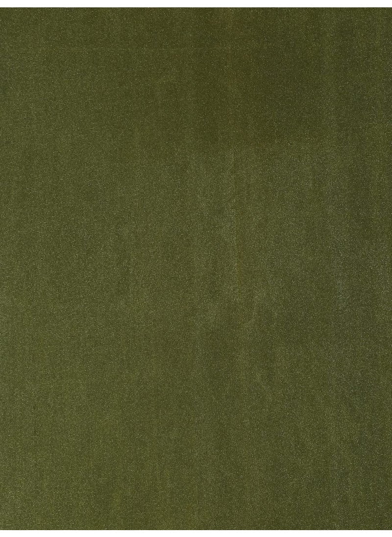 Home Sizzler Home Sizzler 3 Piece 3D Maple Eyelet Polyester Window Curtains 5 Feet Green  - Image 4