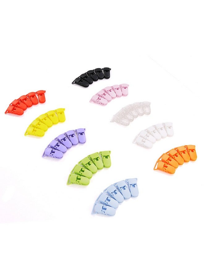 LIHAO 50x Pacifier Clips Holders for Teething Toys Baby Blankets - 10 Colors - Image 2