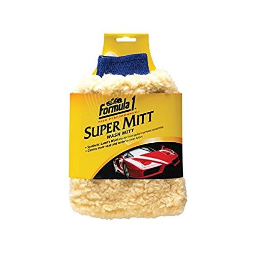 Formula 1 Super Car Wash Mitt – Synthetic Lambs Wool Wash Mitt Auto Detailing Supplies – Large Car Duster for Wet & Dry Applications – Super Absorbent Exterior Care Products - Image 4