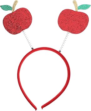 TOPBATHY TOPBATHY Fruit Headband Glitter Apples Head Boppers Red Hair Hoop Holiday Festival Hair Accessory for Women Girls Kids Children - Image 1