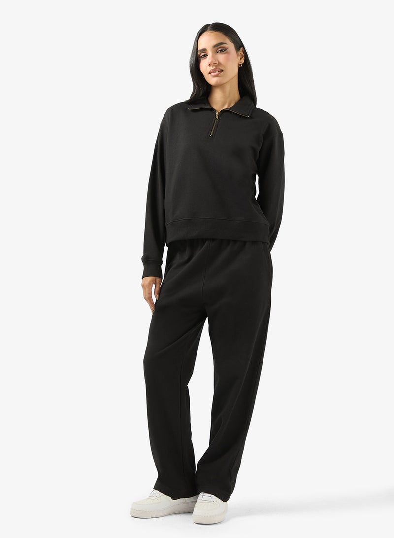 Ginger Basics Cotton Zip Up Oversize Sweatshirt - Image 4