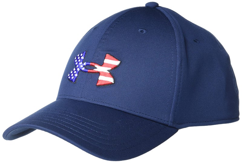 Under Armour Freedom Blitzing Hat, Academy Blue (408)/White, Medium/Large - Image 4