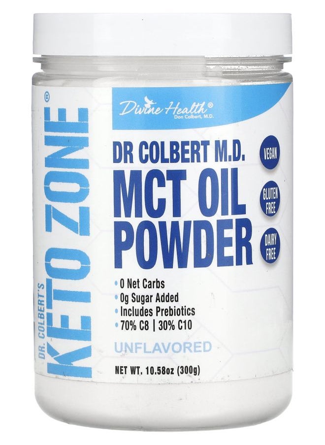 Divine Health - Dr. Colbert's Keto Zone MCT Oil Powder Unflavored 10.58 oz (300 g) - Image 1