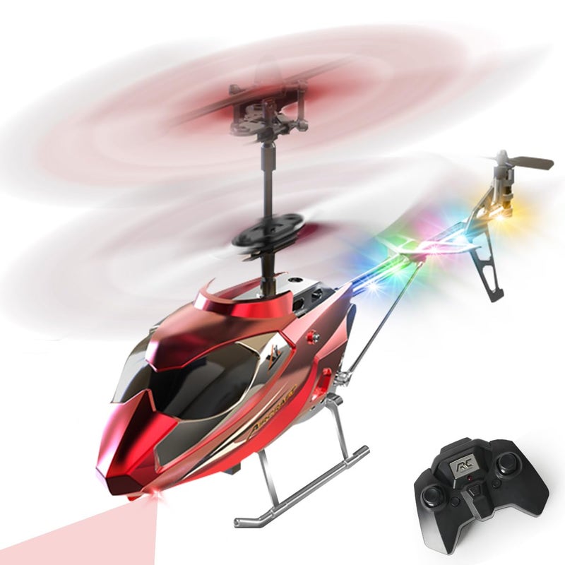 VATOS RC Helicopter for Boys 24G Remote Control Helicopter with LED Light for Kids 12 Years Old Fixed Height OneKey TakeOff Indoor RC Planes Ideal Festival Gifts for Boys Adults - Image 3