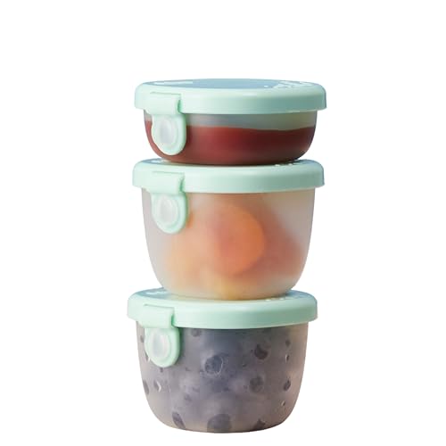 b.box Snack Tubs (3-pack): Snack Cups for Bento Box & Lunch Box. Leak Proof Snack Containers for Kids, 4 oz & 2 oz sizes. Dishwasher & Microwave Safe (Forest) - Image 1
