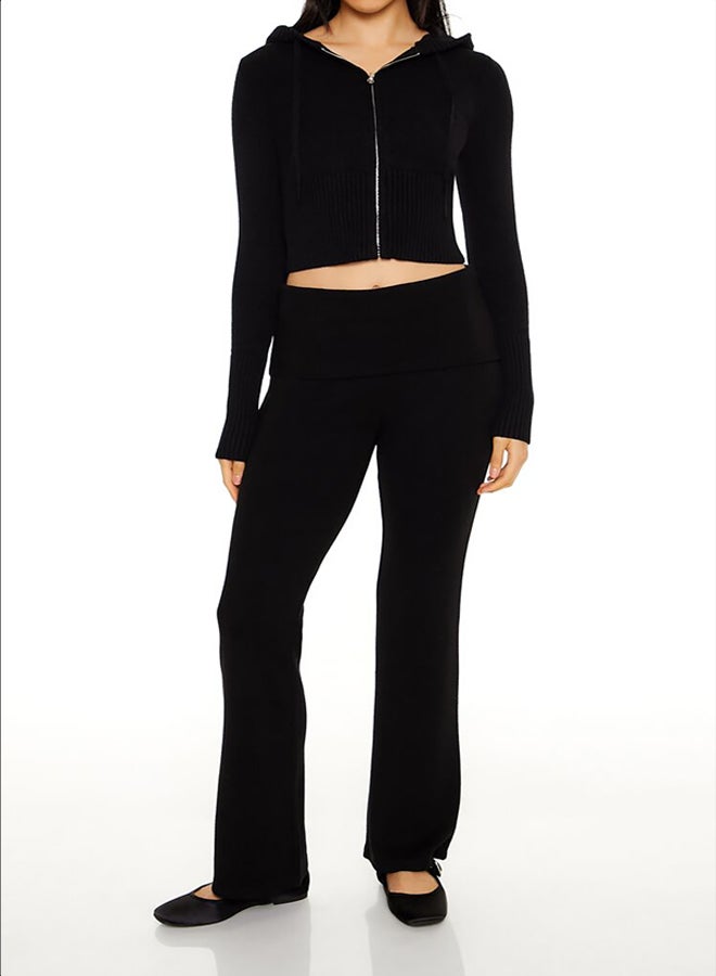 FOREVER 21 Hooded Cropped Zip-Up Sweater - Image 2