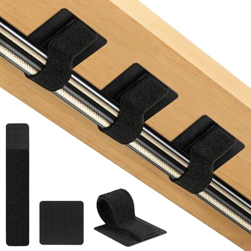 Znben Cable Management Under Desk, Znben Detachable Cable Straps Heavy Duty Hook and Loop Cable Ties Reusable 20 Pack - Image 1