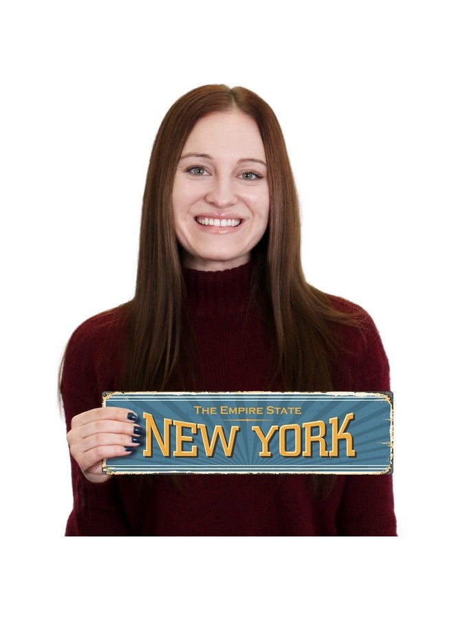 SmartSign 4 X 14 Inch New York State Vintage Metal Sign “The Empire State” 40 Mil Rustproof Aluminum With Clear Overcoat Retro Wall Décor Multicolor Made In Usa - Image 3