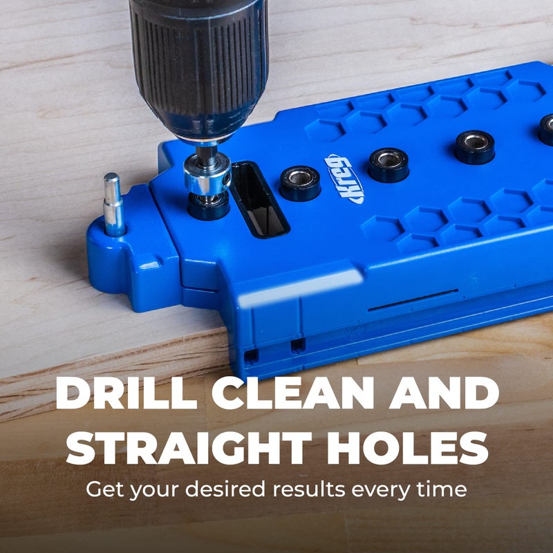 KREG KMA3232 Shelf-Pin Jig 5 mm - Drilling Guide for Shelves - Shelf Pin Drilling Jig - Steel-Enforced Drill Guide - Woodworking Tools & Accessories - Image 5