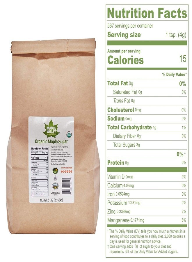 Maple Valley Organic Maple Sugar -5 lb - Image 2