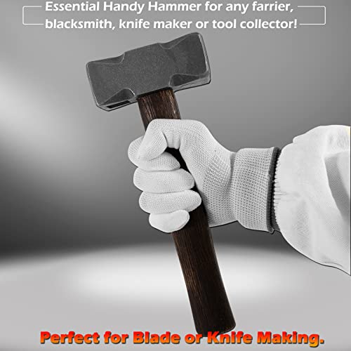 Bonbo 2.2LB Forging Square Hammer with Double Faces Perfect for Farrier Bladesmithing Blacksmith Anvil Knife - Image 5