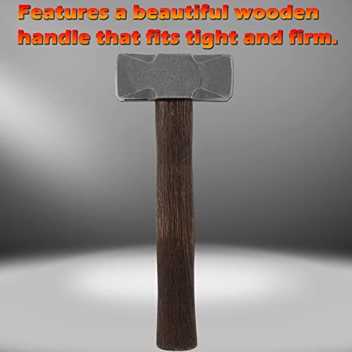 Bonbo 2.2LB Forging Square Hammer with Double Faces Perfect for Farrier Bladesmithing Blacksmith Anvil Knife - Image 3