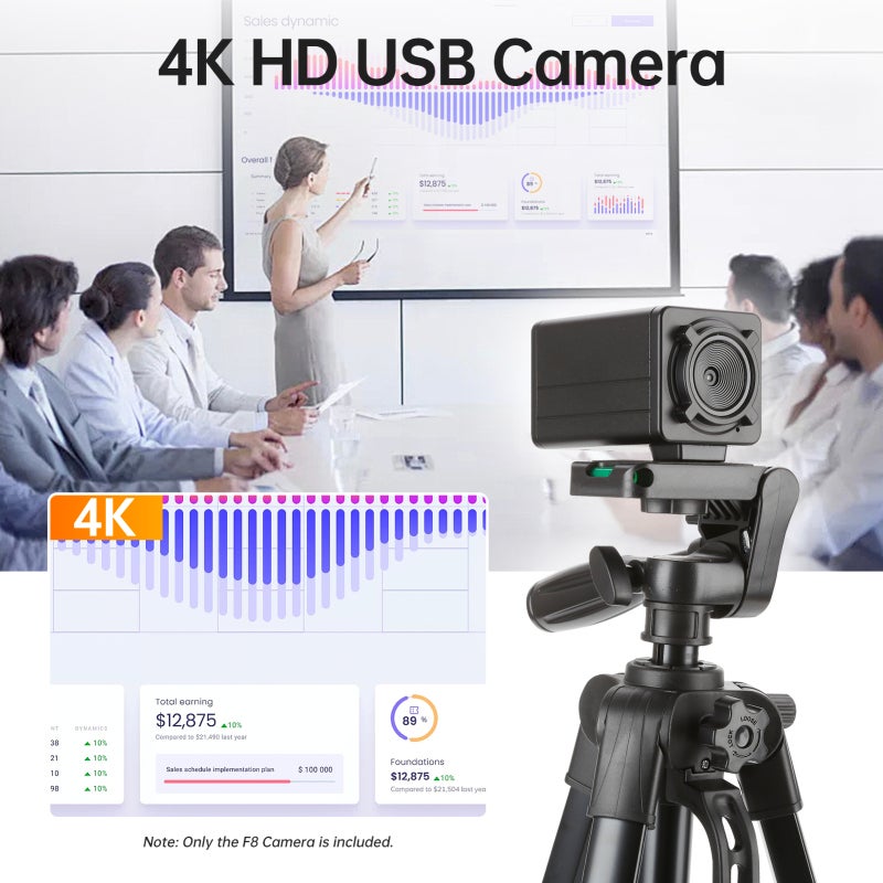 4K HD Camera: 12-Megapixel Sensor Black - Remote Control With 5M Range USB Camera for Remote Teaching, Video Conferencing, Live Streaming - Image 5
