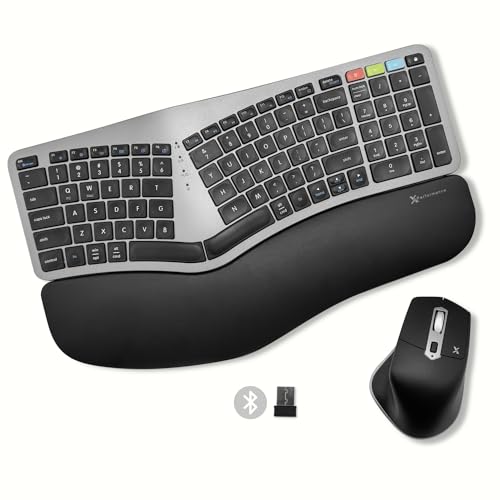 X9 Performance X9 Ergonomic Keyboard and Mouse Wireless Combo - Ergo Split Keyboard with Wrist Rest and Mouse, 2.4G and Bluetooth, Full-Size Wireless Carpal Tunnel Ergonomic Keyboard and Mouse for Laptop and PC - Image 1