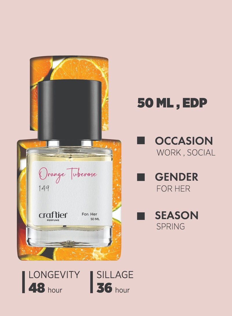 Craftier Perfume ORANGE TUBEROSE - Inspired of-MY WAY INTENSE , Eau De Parfum for Women - 50ml, Long Lasting Floral Fragrance Upto 48 Hrs, Travel Size Women's Perfume - Image 4