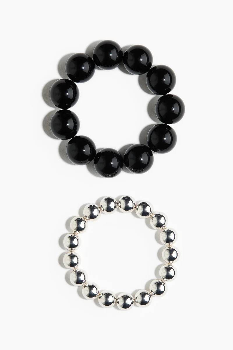 اتش اند ام إسوارة مزيّنة بخرز - عبوة من قطعتين