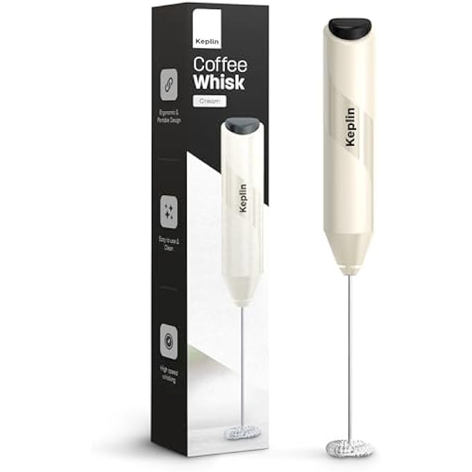 KEPLIN Handheld Milk Frother  Stainless Steel Electric Whisk  Portable Battery Operated Coffee Stirrer For Lattes Matcha Protein Shakes  Ergonomic Compact Easy To Clean  Use Cream - Image 2