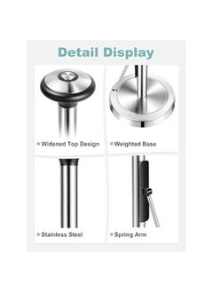 TRASSLE Paper Towel Holder, Stainless Steel Standing Paper Towel Organizer Roll Dispenser for Kitchen Countertop Home Dining Table Roll Dispenser with Weighted Base  - Image 4