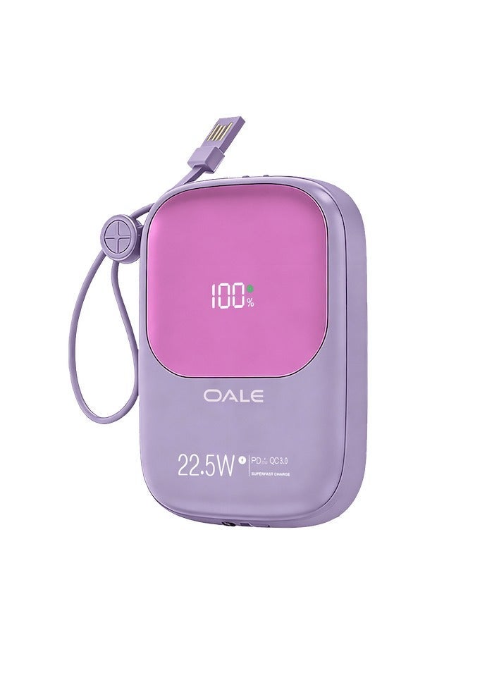 OALE iPower Pocket1 10000mAh 22.5W Fast Charging Power Bank with Built-in Cables - Image 2