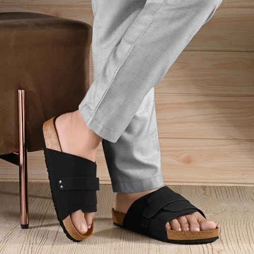 Centrino Men’s Berkin-Style Slip-On Sandals | Open Toe Design | Soft PU Footbed | Lightweight & Comfortable | Arch Support | On-Grip Sole | Casual Outdoor Wear (6865) - Image 3