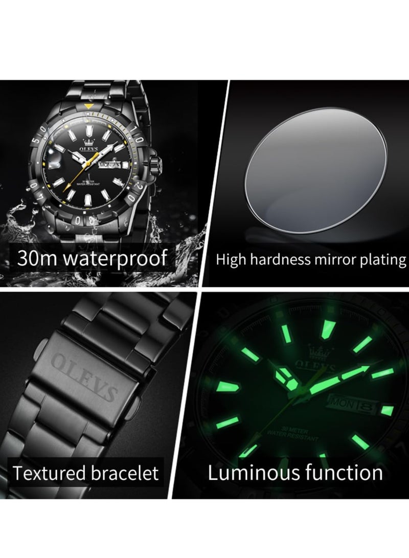 أوليفز ساعات رجالية كوارتز ستانلس ستيل مقاومة للماء 5560 - Image 5