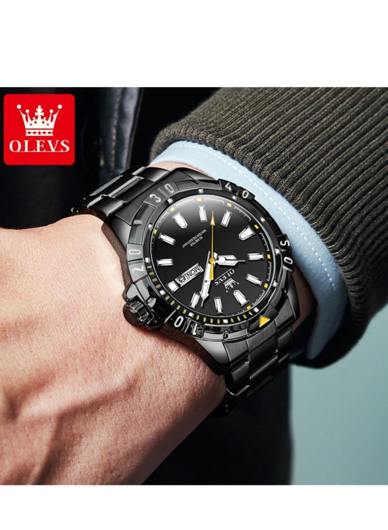 أوليفز ساعات رجالية كوارتز ستانلس ستيل مقاومة للماء 5560 - Image 3
