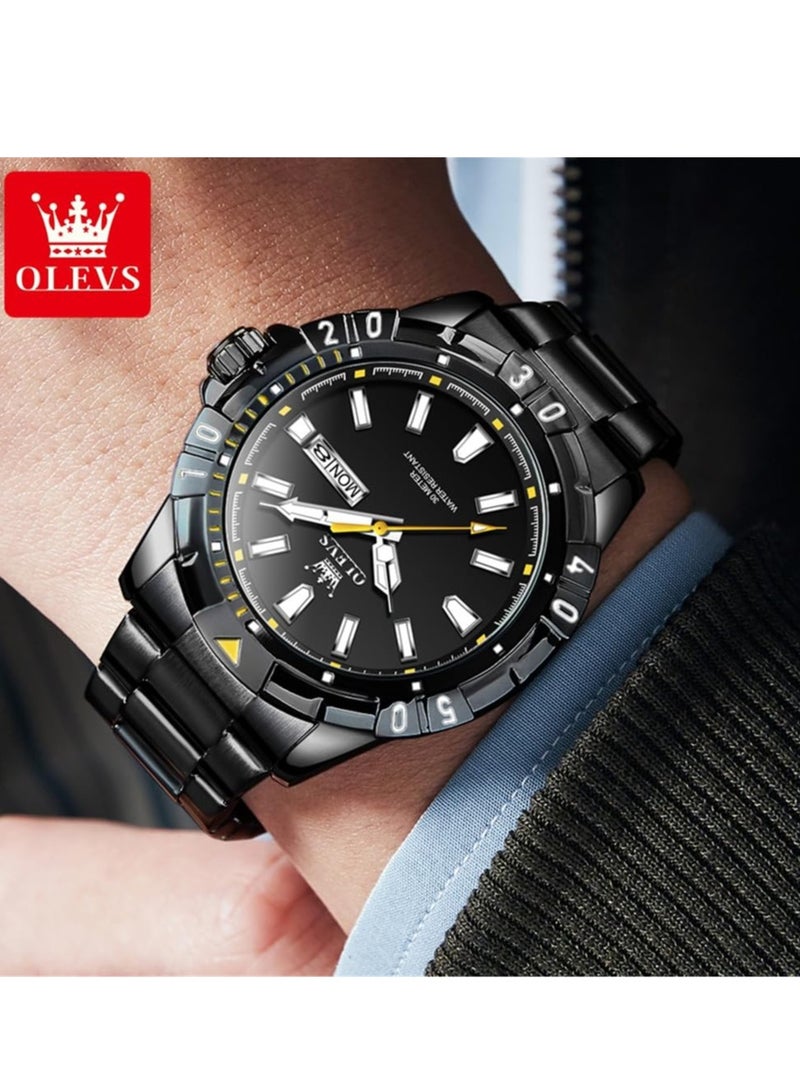 أوليفز ساعات رجالية كوارتز ستانلس ستيل مقاومة للماء 5560 - Image 2