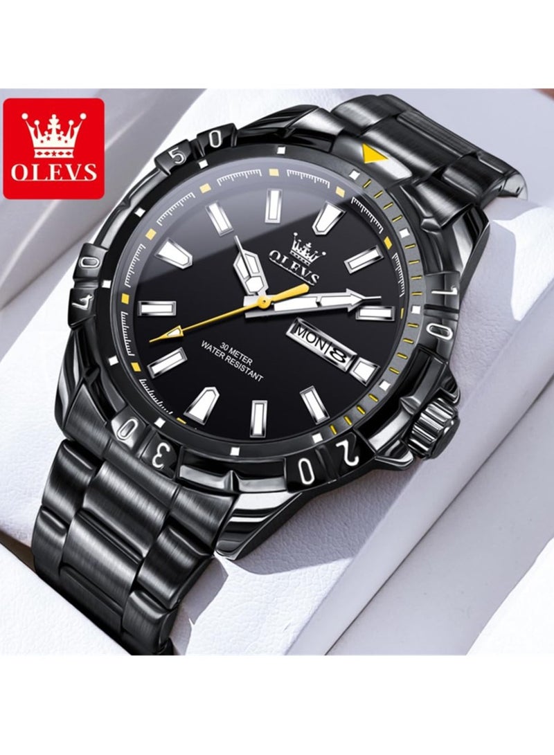 أوليفز ساعات رجالية كوارتز ستانلس ستيل مقاومة للماء 5560 - Image 1