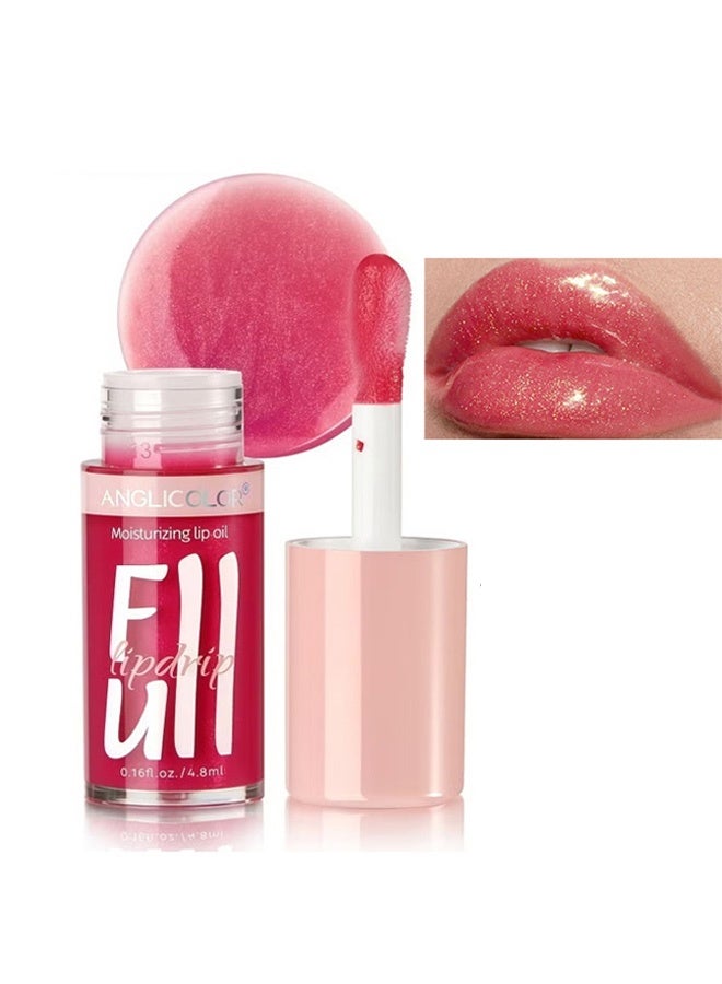 Anglicolor Women's Glossy Lip Gloss, Moisturizing and Hydrating Lipstick, Non-Greasy, Long-Lasting Makeup (#03 APHRODITE) - Image 1