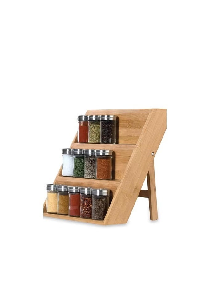 SM4U Multi Deck Spice Organizer for Kitchen, Foldable, Original Color 