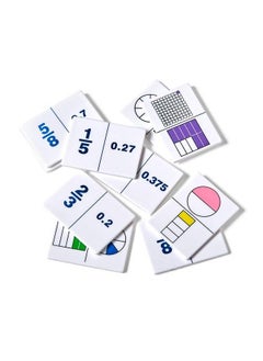 hand2mind Fraction And Decimal Dominoes Set Fraction Manipulatives For Elementary School Educational Decimal Games Montessori Math Materials Math Game Tiles Classroom Dominoes Set (Set Of 30)  - Image 2