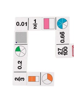 hand2mind Fraction And Decimal Dominoes Set Fraction Manipulatives For Elementary School Educational Decimal Games Montessori Math Materials Math Game Tiles Classroom Dominoes Set (Set Of 30)  - Image 5