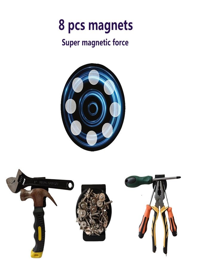 bjsdkff Magnet Belt Clip Magnetic Tool Holder Super Strong Neodymium Magnet Leather Sleeve for Screws, Hammers, sockets, Pliers, Drills, Wrenches or Any Magnetic Tools and Hardware 2 Pieces - Image 3