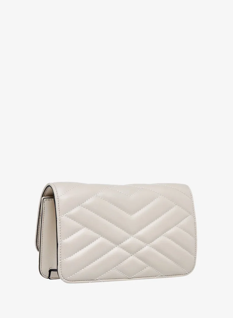 Paprika IVORY Quilted Crossbody Bag with Button Closure for Women | Best Price UAE