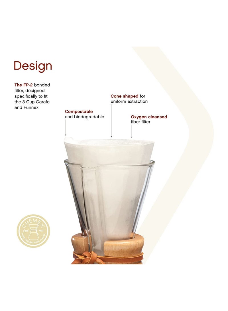 كيميكس مجموعة فلاتر كمكس دائرية للقهوة المختصة ثلاث اكواب FP-2 - Image 4