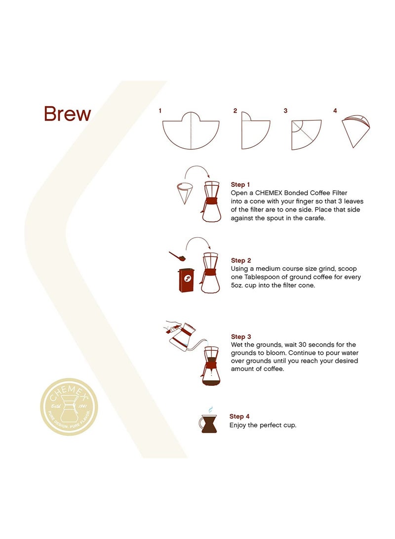 كيميكس مجموعة فلاتر كمكس دائرية للقهوة المختصة ثلاث اكواب FP-2 - Image 5